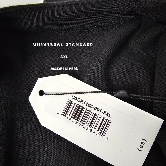 Universal Standard Black Tiered Ruffle Sleeveless Jersey Wrap Dress Size 6X NWT - Picture 10 of 12